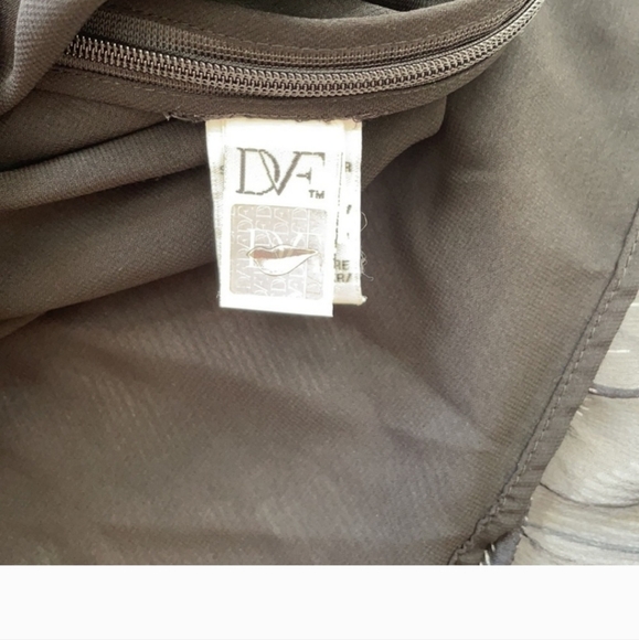 Multi- colored silk overlay printed v-neck dress - Picture 11 of 11